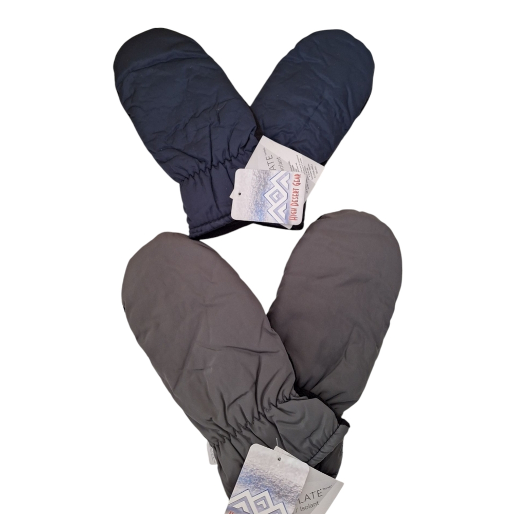 3M Thinsulate Gray and Black Mittens NWT